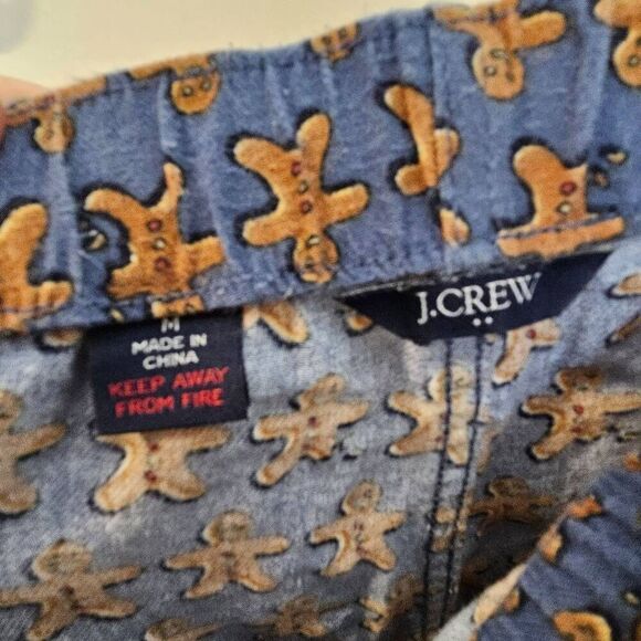 J. Crew Gingerbread Sleep Lounge Pants AG783 Medium - Picture 3 of 3